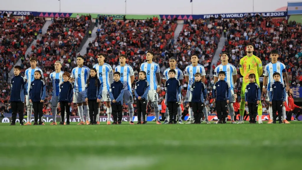 El equipo titular de Argentina ante Marruecos en la final del Mundial Sub 20. (Prensa AFA)