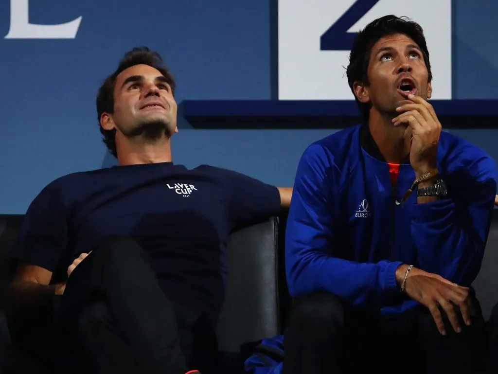 Federer y Verdasco en la Laver Cup de 2017. (Foto: Getty).
