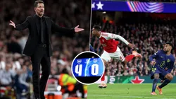 Diego Simeone expuso la responsabilidad de Nicolás González en el primer gol del Arsenal vs. Atlético de Madrid.