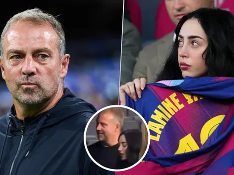 La curiosa charla de Hansi Flick con Nicki Nicole y Lamine Yamal