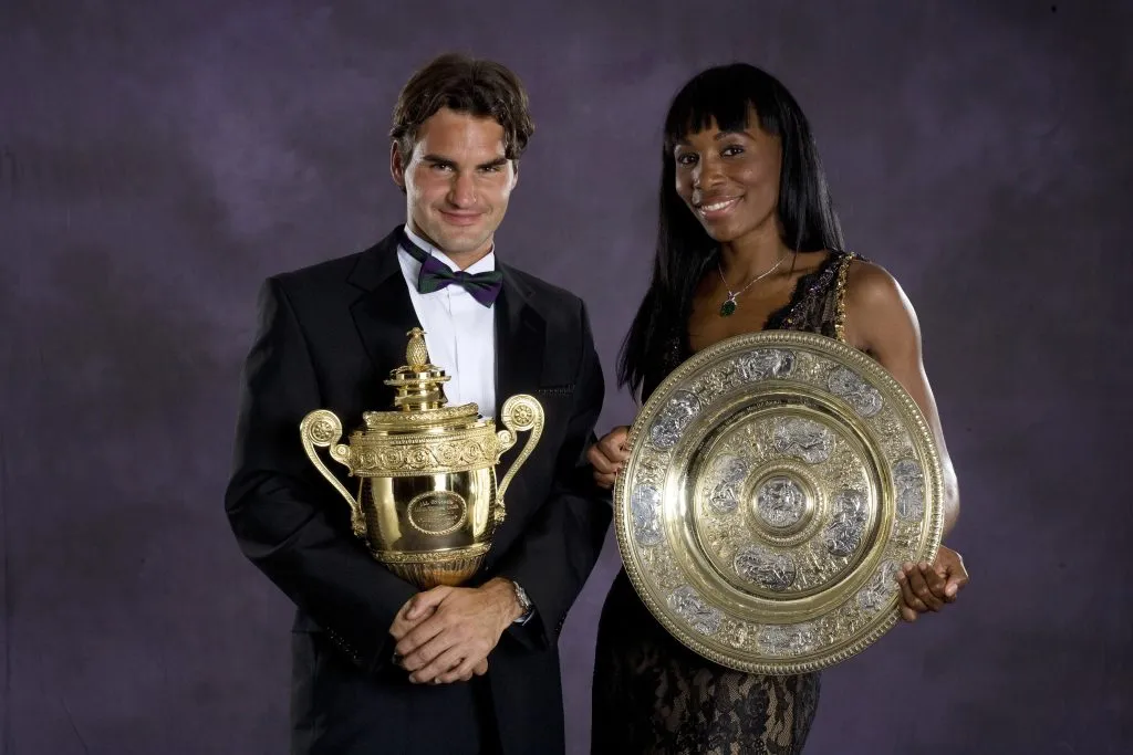 Federer y Venus tras ganar Wimbledon en 2007. (Foto: Getty).