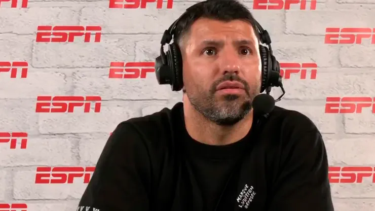 El Kun Agüero en su streaming por ESPN.