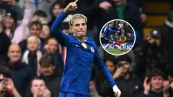 Garnacho y su primer gol con el Chelsea