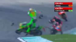 José Antonio Rueda y Noah Dettwiler sufrieron un grave choque en Moto3.