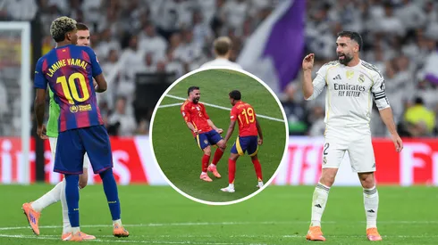 Dani Carvajal, uno de los capitanes de la Selección de España, y Lamine Yamal, figura de La Roja, se cruzaron feo en Bernabéu.