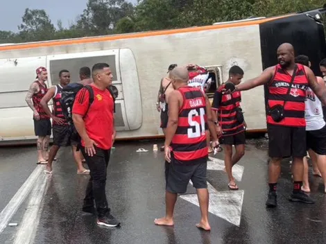 Grave accidente de un micro con hinchas de Flamengo en la previa del duelo ante Racing