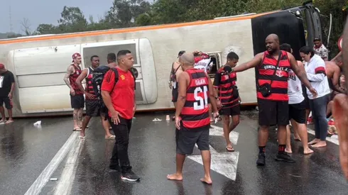 Grave accidente de los hinchas de Flamengo.