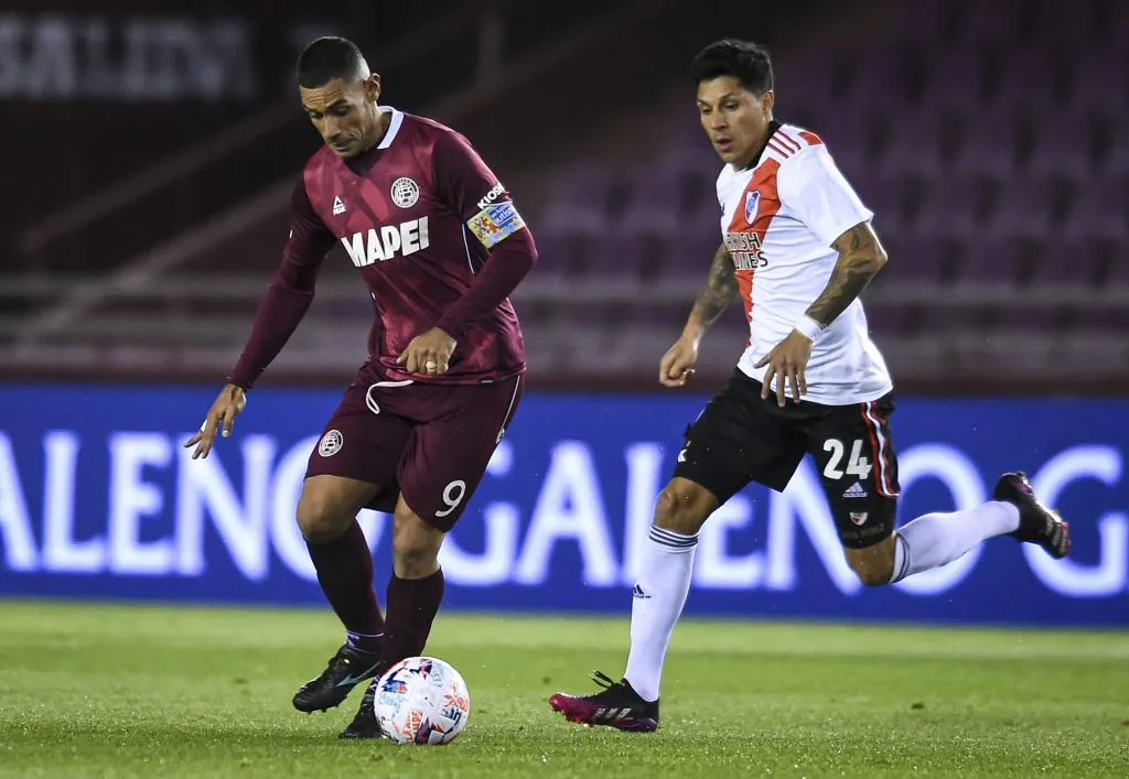 Sand en Lanús en 2021 ante River. (Foto: Getty).
