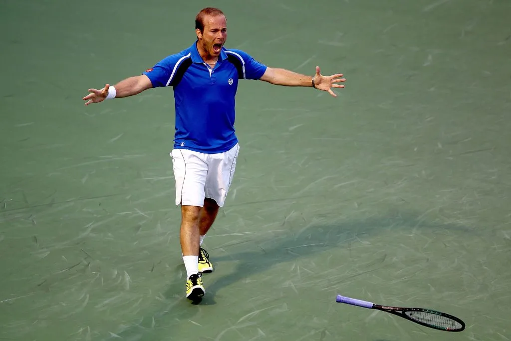 Rochus tras superar a Djokovic en Miami. (Foto: Getty).