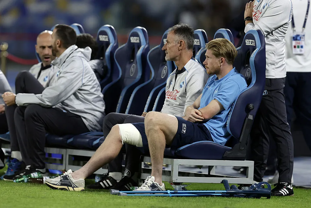 De Bruyne sufrió una lesión grave del bíceps femoral derecho. (getty)