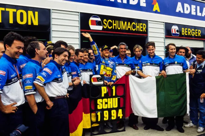 Schumacher ganó con Benetton su primer campeonato del mundo basado en su propia estrategia.