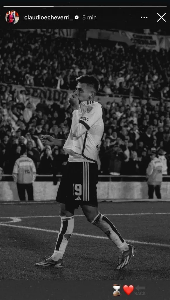 El posteo del Diablito Echeverri en Instagram.