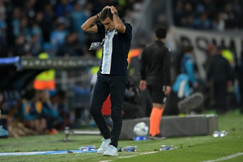 Gustavo Costas, director técnico de Racing en la semifinal de la Copa Libertadores ante Flamengo. (Getty Images)