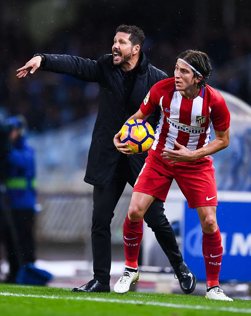 El Cholo Simeone lo dirigió durante toda su etapa en Atlético de Madrid. (Getty)