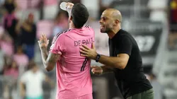 Rodrigo de Paul y Javier Mascherano, jugador y entrenador de Inter Miami.