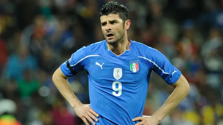 Vincenzo Iaquinta con la camiseta de Italia.
