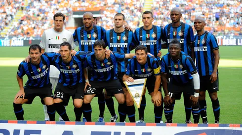 El equipo titular de Inter de Milán que ganó la UEFA Champions League 2010.