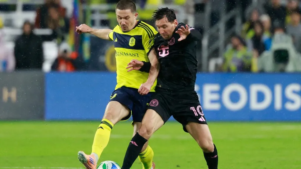Lionel Messi durante el duelo entre Inter Miami y Nashville por la MLS.