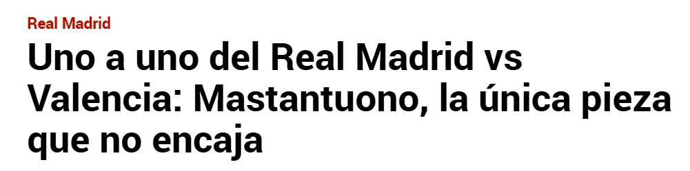 El título con el que el Diario Marca le apuntó a Franco Mastantuono.
