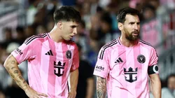 Baltasar Rodríguez, jugador de Inter Miami, junto a Lionel Messi.