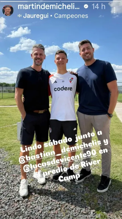 La historia que compartió Martín Demichelis en su cuenta de Instagram.