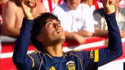 Exequiel Zeballos marcó el gol de Boca ante Estudiantes de La Plata. (Foto: captura TNT Sports)