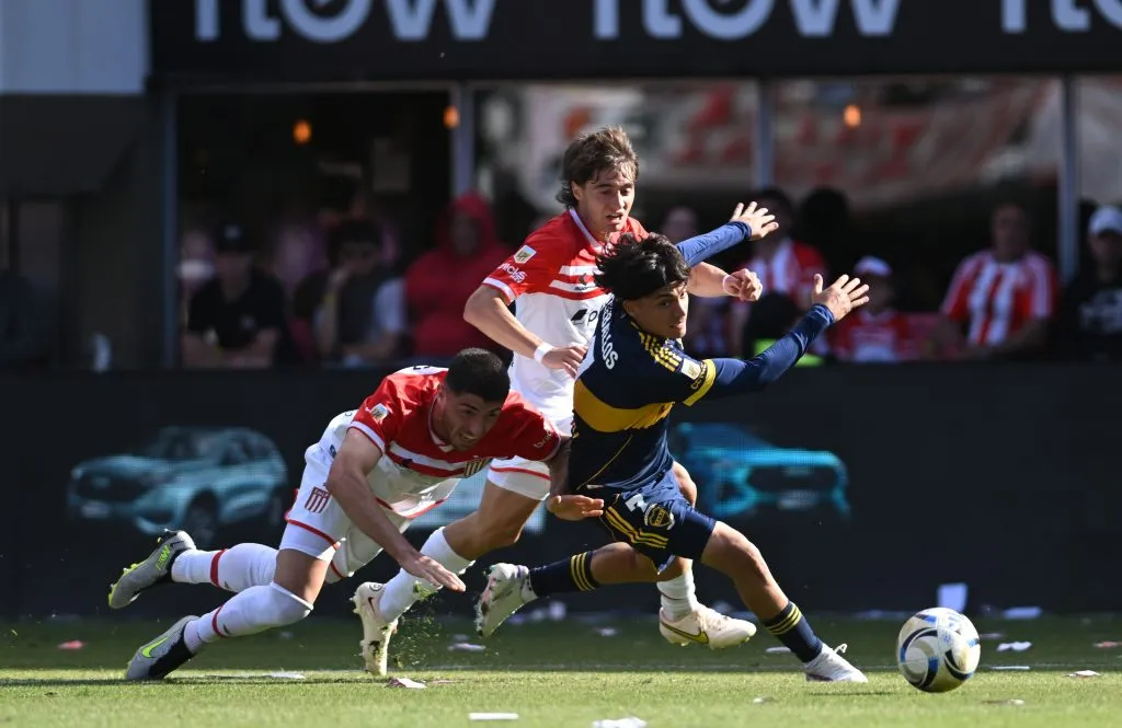 Exequiel Zeballos, la figura de Boca ante Estudiantes de La Plata. (Getty Images)