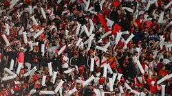 Los hinchas de River ante Gimnasia.