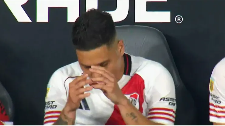 Quintero fue reemplazado en River y no se mostró conforme.