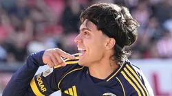 El Changuito Zeballos, la figura de Boca en La Plata.