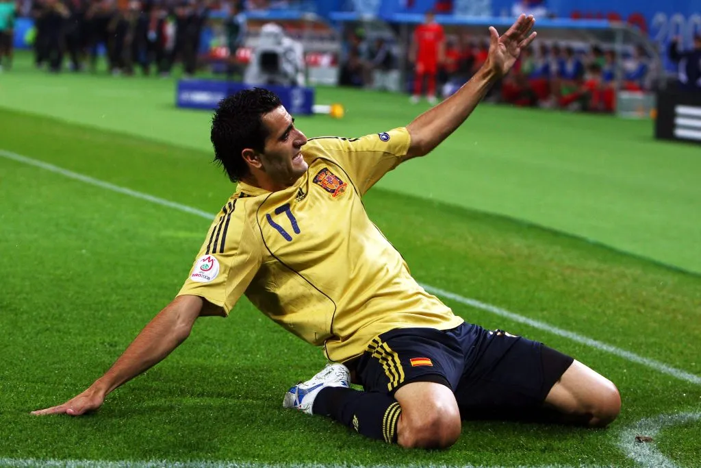 Güiza disputó cuatro partidos y marcó dos goles en la Euro 2008 (Getty).