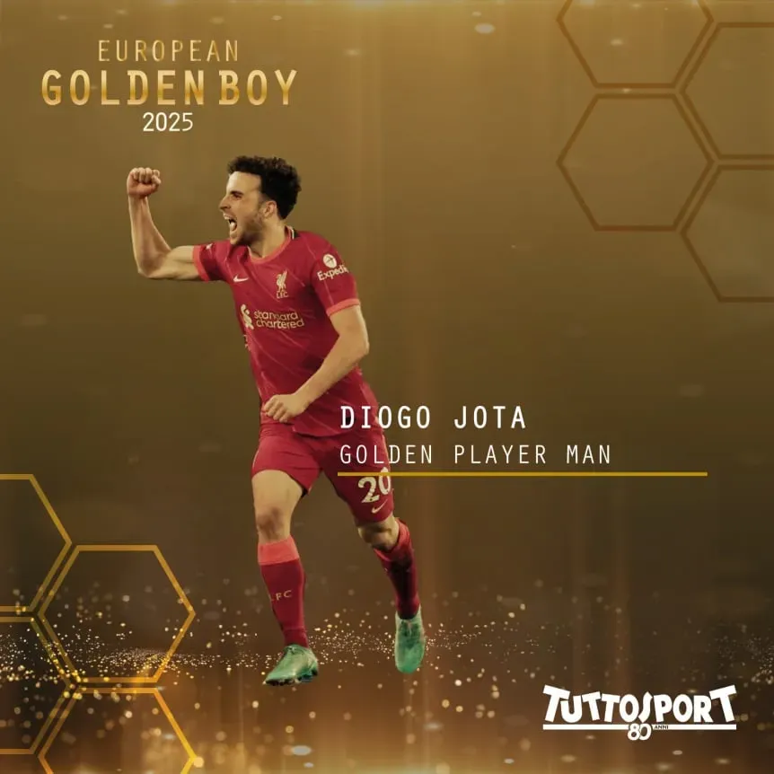 El anuncio de Tuttosport sobre el premio homenaje a Diogo Jota.