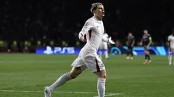 Alejandro Garnacho celebra su gol para Chelsea.