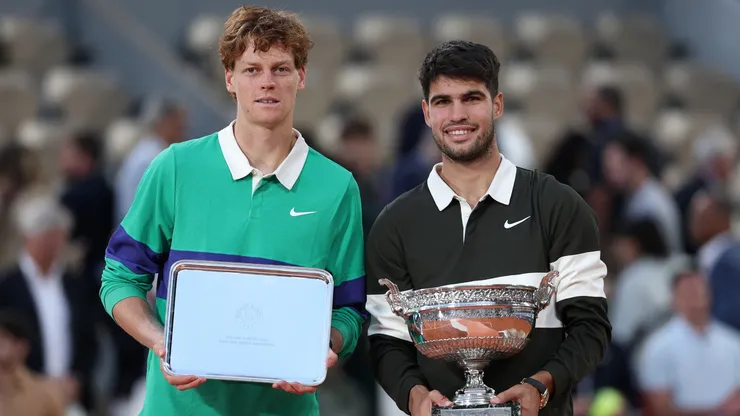 Sinner y Alcaraz tras la final de Roland Garros