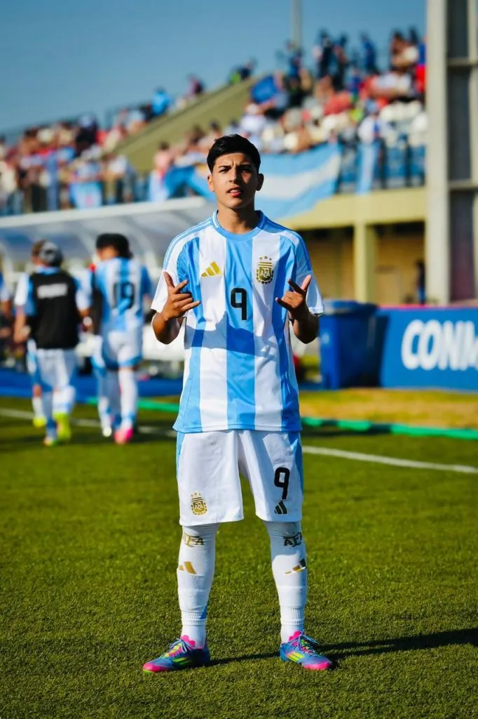Bruno Cabral con la Selección Argentina. (Archivo personal).