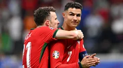 Cristiano Ronaldo y Diogo Jota en la Eurocopa 2024.