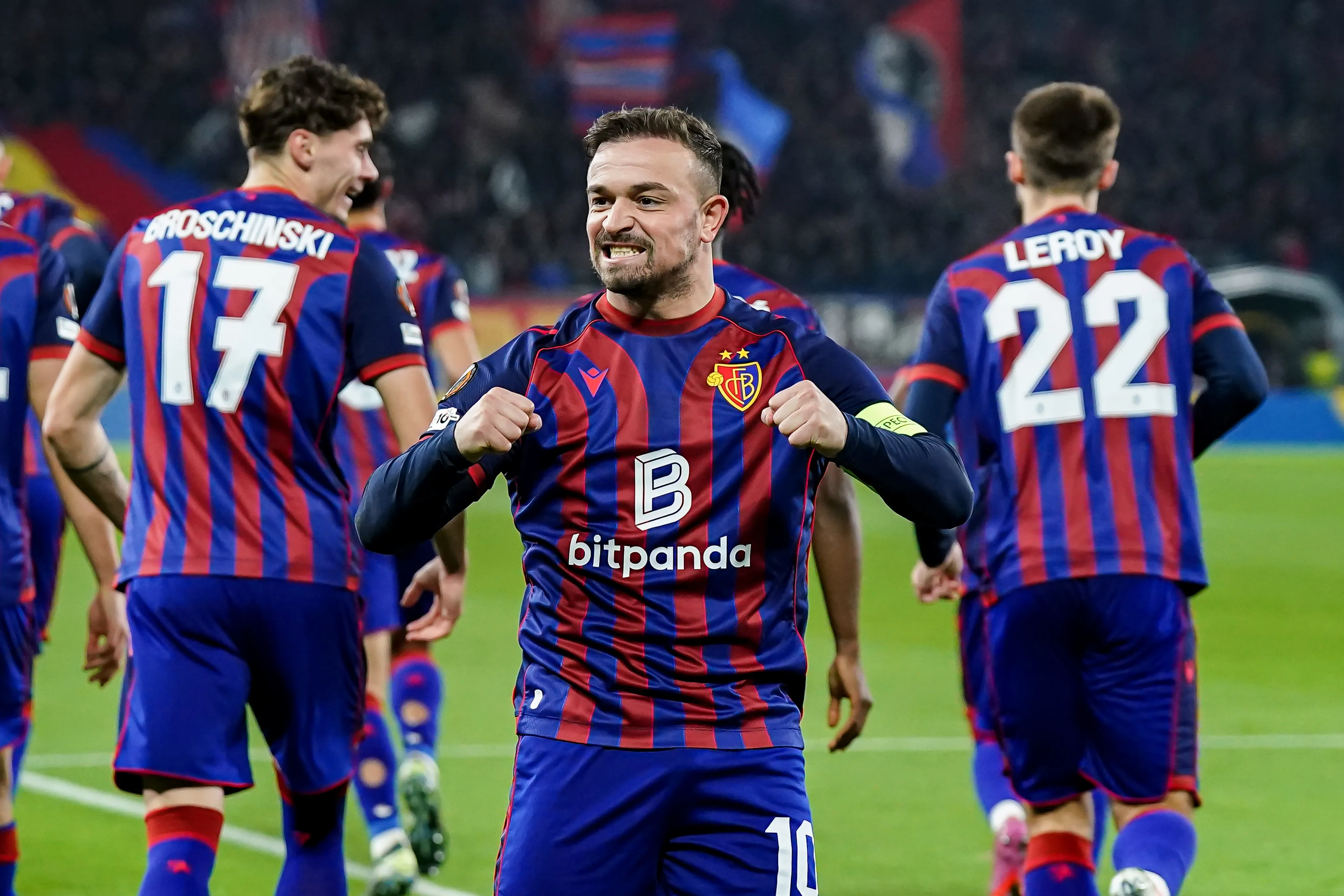 Shaqiri suma 9 goles y 10 asistencias con Basilea en lo que va de la temporada.