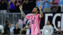 Messi festeja su segundo gol ante Nashville.