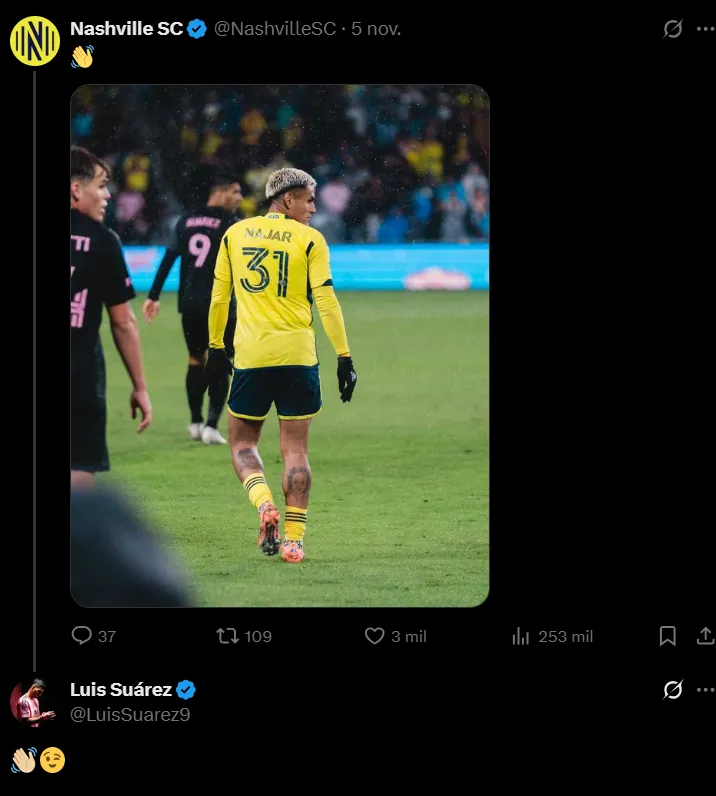 La chicana de Luis Suárez a Nashville.