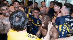 Boca celebró con entusiasmo la victoria ante River en La Bombonera.