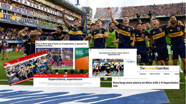 Los medios del mundo fijaron su mirada en el Superclásico que Boca le ganó 2 a 0 a River en la Bombonera.