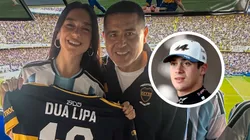 Franco Colapinto invitó a Dua Lipa a una carrera al verla con Juan Román Riquelme en la Bombonera.