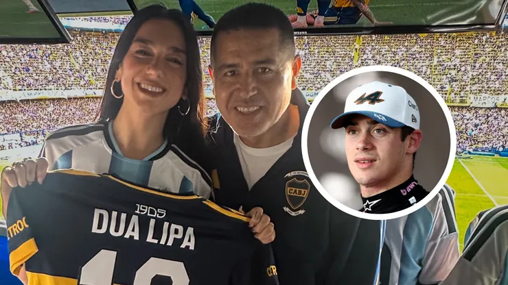 Franco Colapinto invitó a Dua Lipa a una carrera al verla con Juan Román Riquelme en la Bombonera.