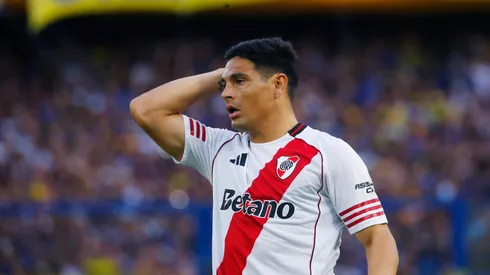 Maximiliano Salas durante el Superclásico entre Boca y River.