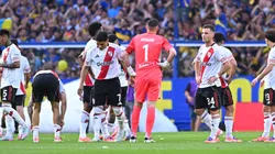 El plantel de River en La Bombonera.