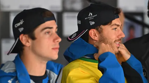 Colapinto y Gasly durante el GP de Brasil.