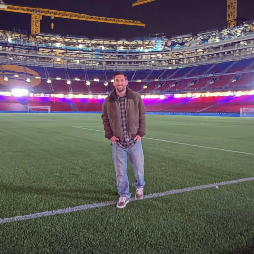 La visita de Messi en el Camp Nou tras su fugaz visita a Barcelona (@leomessi).