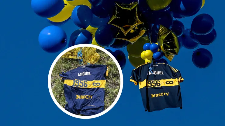 La camiseta de Boca en homenaje a Miguel Ángel Russo apareció en Cañada Nieto, Uruguay.