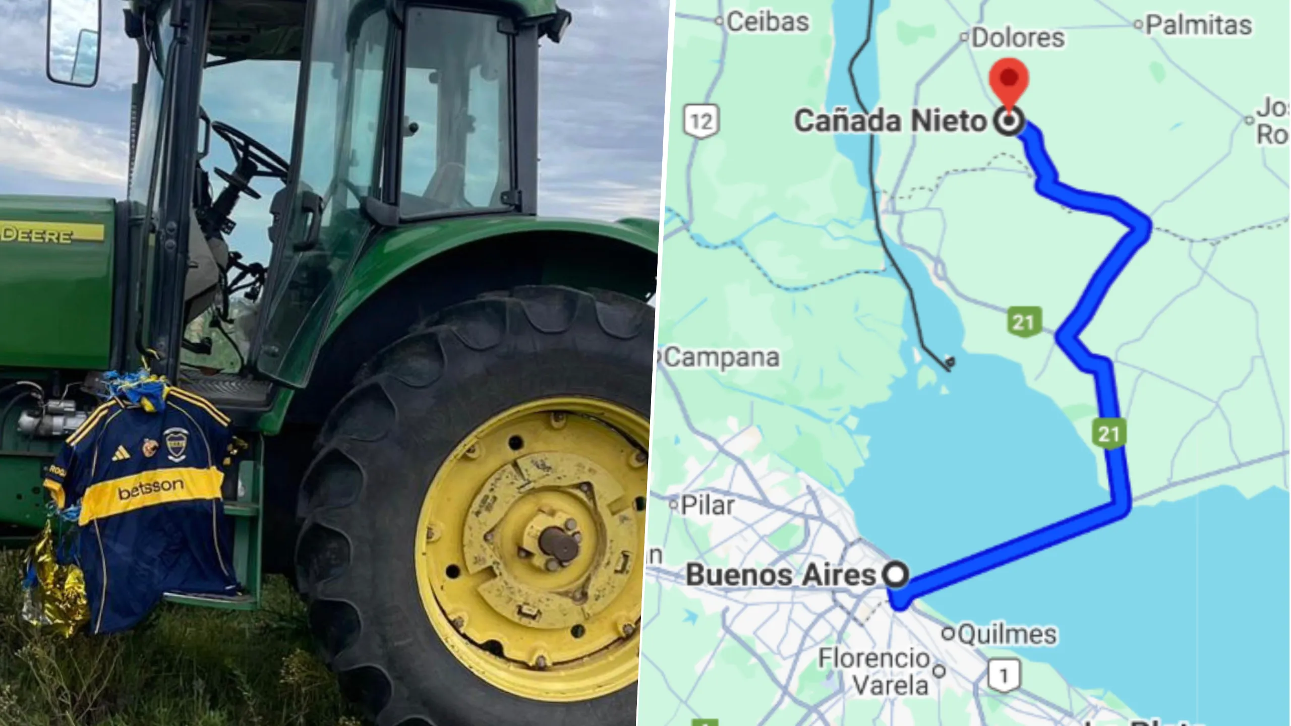 La camiseta de Boca encontrada en Cañada Nieto, Uruguay.