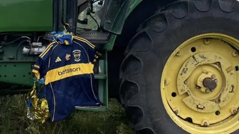 La camiseta llegó hasta una localidad rural de Uruguay.